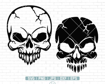 Skull Svg | Skull Head Svg | Skull Shirt | skeleton svg | Skull Clipart | Skull Silhouette | Skull Cut Files | Skull Png | Png Dxf Jpg Eps