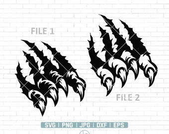 Marcas de garra SVG / Arañazos svg / Animal salvaje svg / Jurassic svg / Scratch Marks svg / bestia svg / garra svg / clipart vector png dxf jpg eps