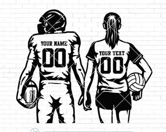 Football Player Svg Png, Volleyball Player Svg, Personalized Name, Volleyball Player Svg, Football Team Svg, Football Season, Volleyball Png