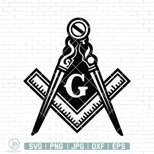 Freemason Square and Compasses Svg | Masonic Svg | Third Eye Svg | Masonic Clipart | Masonic Symbol | Freemason Png | Silhouette | Cricut