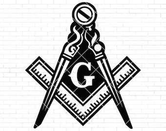 Freemason Square and Compasses Svg | Masonic Svg | Third Eye Svg | Masonic Clipart | Masonic Symbol | Freemason Png | Silhouette | Cricut