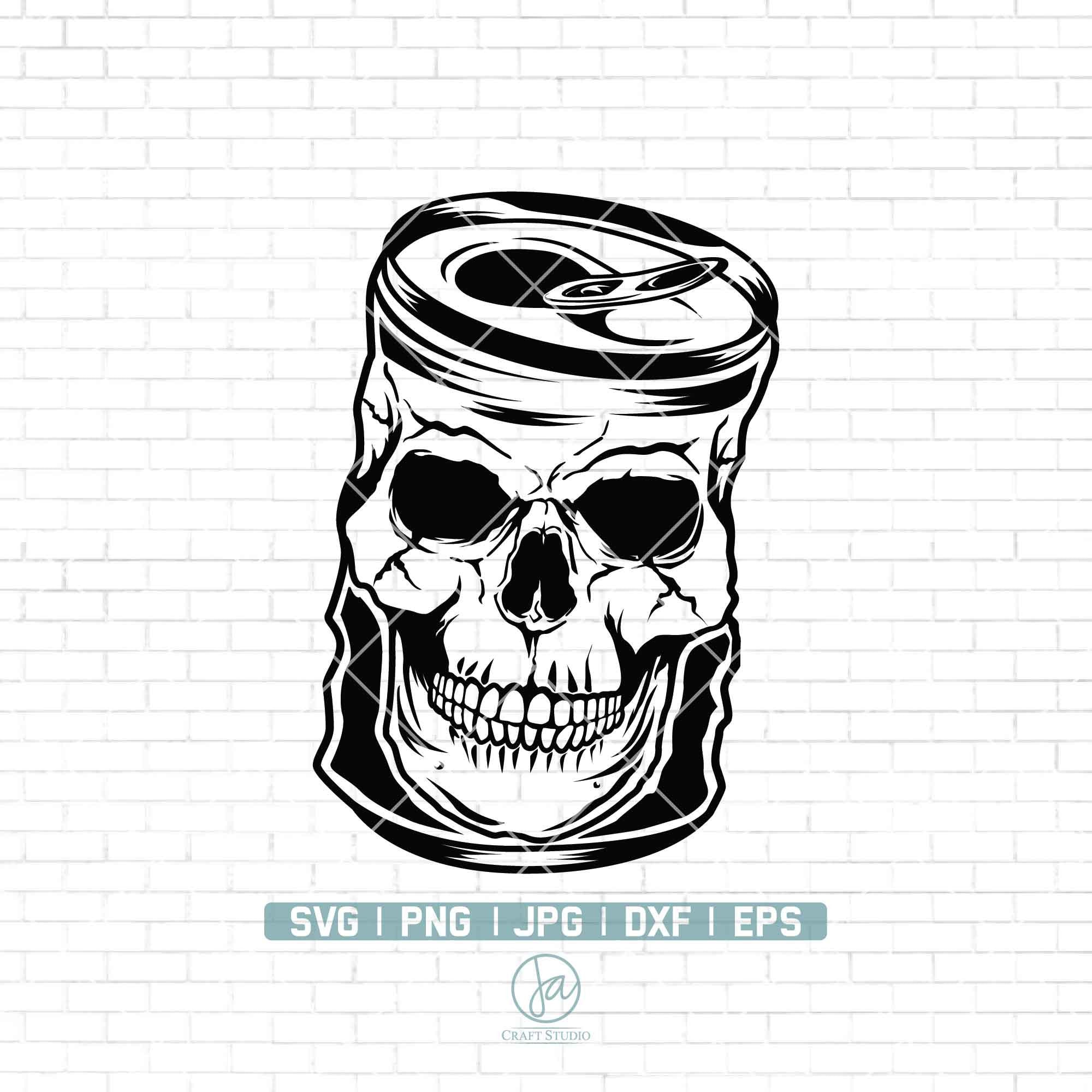 Skull Beer Can SVG Skull Svg Soda Can SVG Soda Pop SVG Etsy Canada