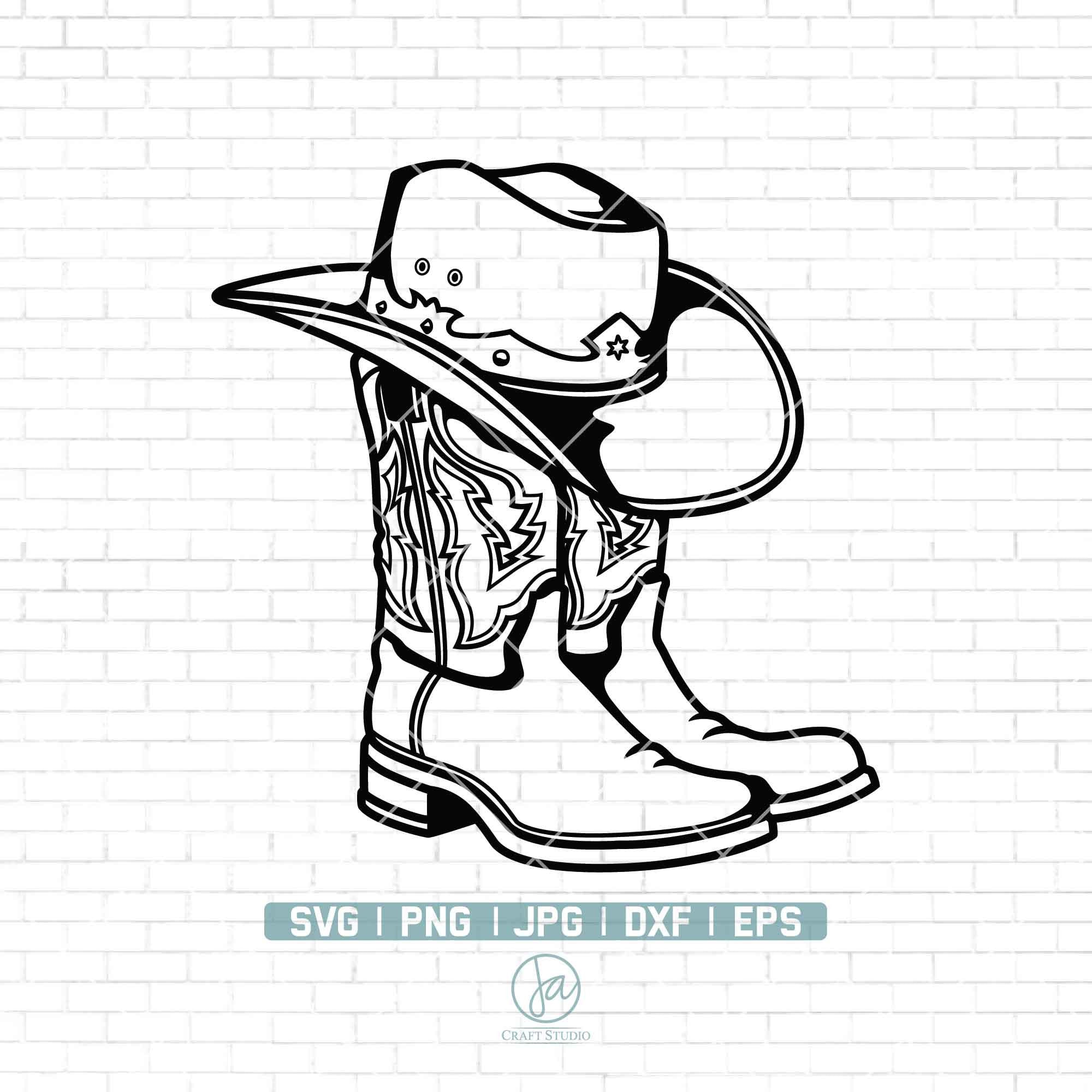 Cowboylaarzen svg | Cowboyhoed Rodeo Lasso | Cowgirl laars | Western boots  svg | Western schoenen Svg | Cricut \u0026 Silhouet | Afdrukbare | Png Dxf, image size:2000x2000