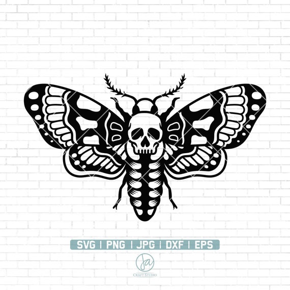 Death Head Moth Geo SVG Deaths Head Hawkmoth Skull Moth Etsy UK