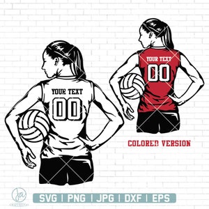Volleyball svg | Girls volleyball player svg | volleyball player svg | Volleyball girl Svg | Digital Download Clipart | colored layers | Png