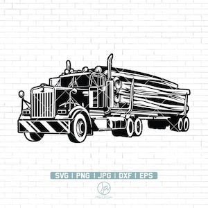 Logging truck Svg | Logging truck Clipart | Truck Svg | Logging truck Shirt | truck Driver svg | Truck Clipart | Logging Truck Png | Cutfile