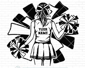 Cheerleader Svg | Personalized Name | Cheerleader Name Svg | Cheer Dance Svg | Cheerleader Shirt | Cheer Clipart | Cheer Png | Png Dxf Eps