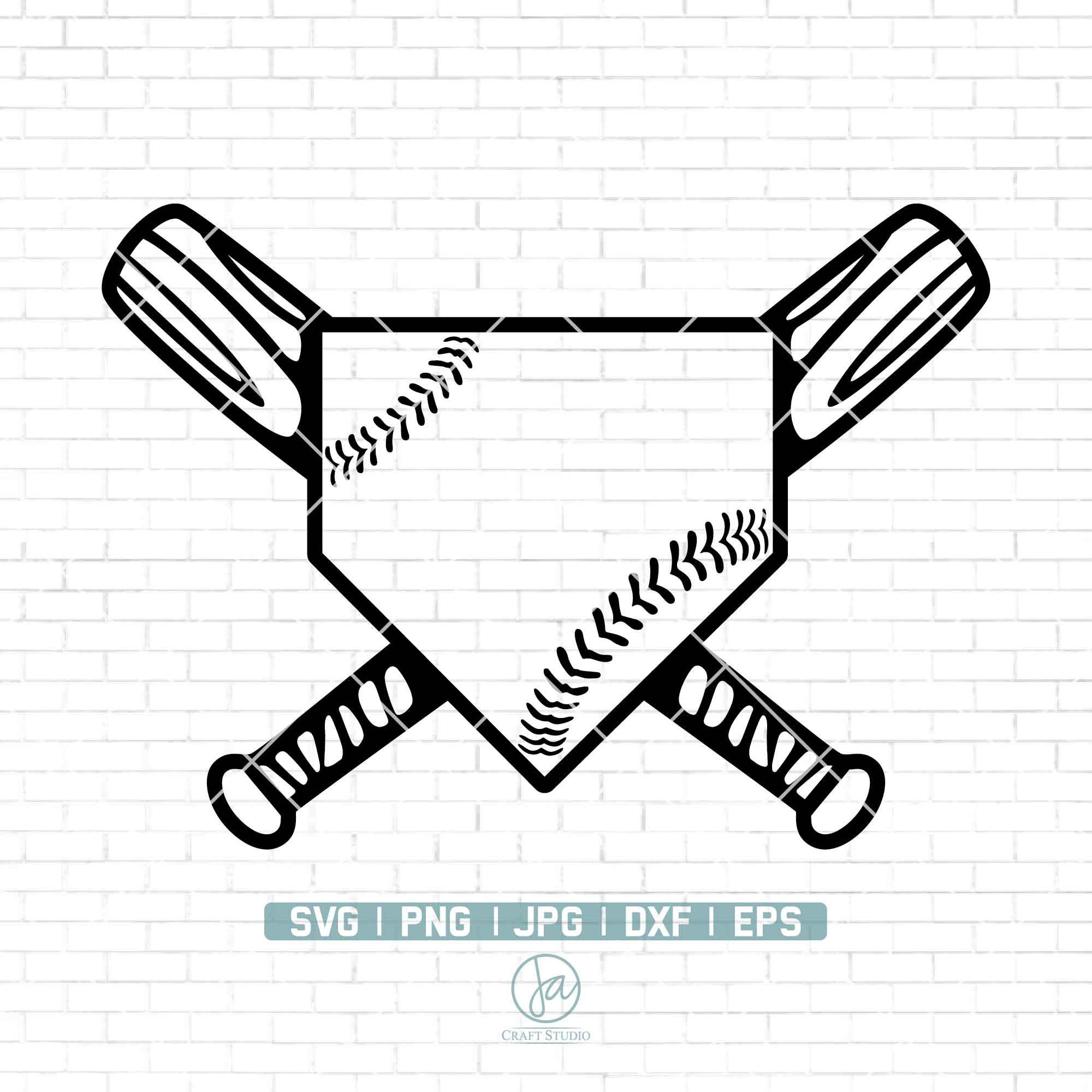 Home Plate SVG Baseball Svg Cross Bats SVG Baseball - Etsy Singapore