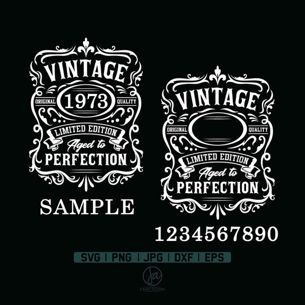 Birthday Vintage Svg | Aged to perfection svg | Limited edition Svg | Birthday premium quality t-shirt | Instant Download | Png Dxf Jpg Eps