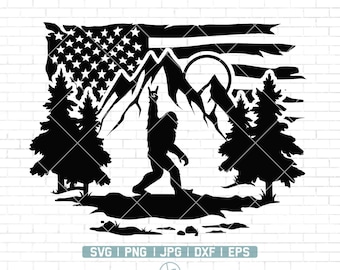 Bigfoot Rock On Svg | Bigfoot SVG | Big Foot SVG | Wild Monster Svg | Sasquatch Svg | Big Foot Svg Cut Files for Cricut | Png Jpg Dxf Eps