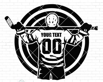 Hockey Player Svg | Personalized Name | Male Hockey Player | Hockey Shirt Svg | Goalie Clipart | Hockey Png | Hockey Dad Svg | Png Dxf Eps