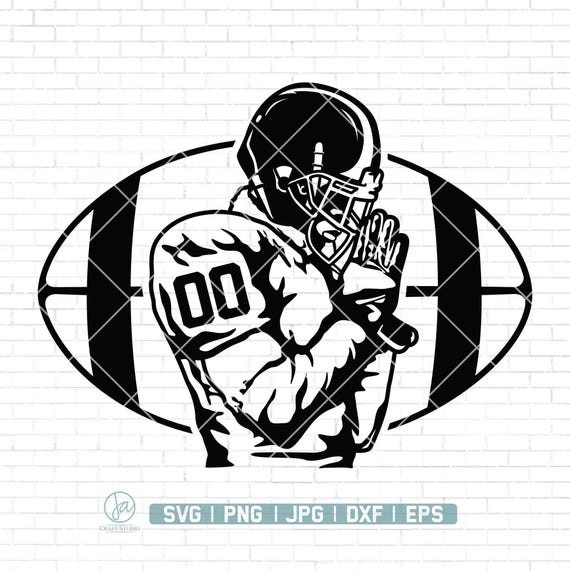 Football Player Svg | Personalized Name | Football Name Svg | Football Shirt | Football Season | Sublimation Designs | Png Dxf Jpg Eps