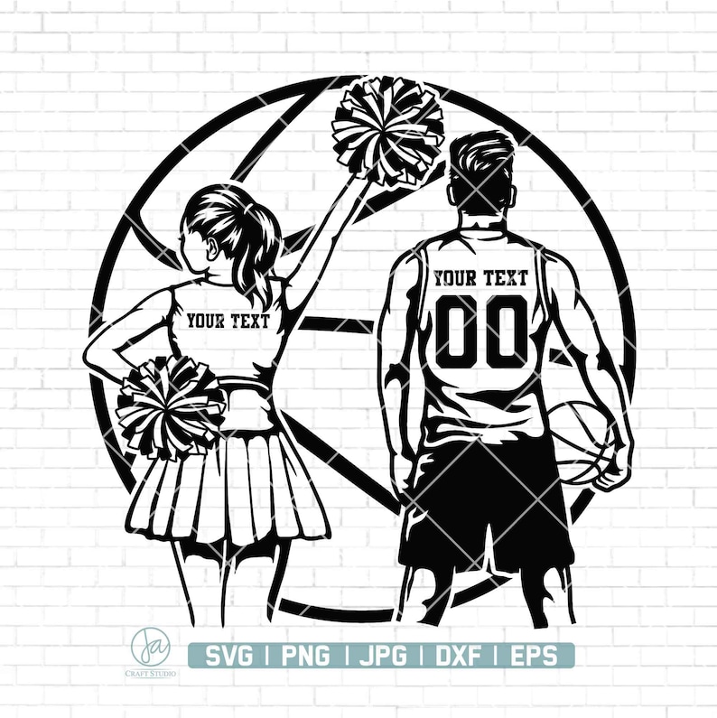 Cheerleader Svg | Basketball Player Svg | Basketball Name Svg | Cheer ...