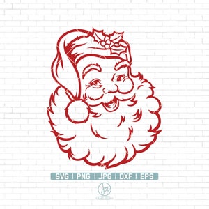 Santa Claus Svg Png | Vintage Santa Svg | Santa Png | Santa Svg | old school father christmas | Instant download | digital download | Dxf