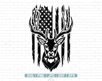 Us Buck Head Svg | Deer Hunting Svg | Deer Head Svg | Deer Hunting Clipart | Us Deer Svg | Deer Hunting Clipart | Deer Head Cutting Files