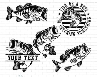 Bass Fishing Svg Png, Fishing Svg, Bass Name Fish Svg, Bass Clipart, Bass Vector, Bass Cricut, Bass Cut file, Fish Svg, Fish Hook Svg