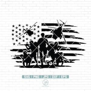 US Soldier SVG File | Veteran Soldier svg | Military svg | Military Soldiers with Flag Svg | US flag svg | Military png | Soldier Cut File
