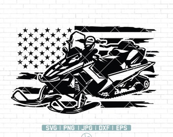 US Snowmobile SVG / Winter SVG / Snowmobile Clipart / Snowmobile Svg Cut Files for Cricut / Png Jpg Dxf Eps