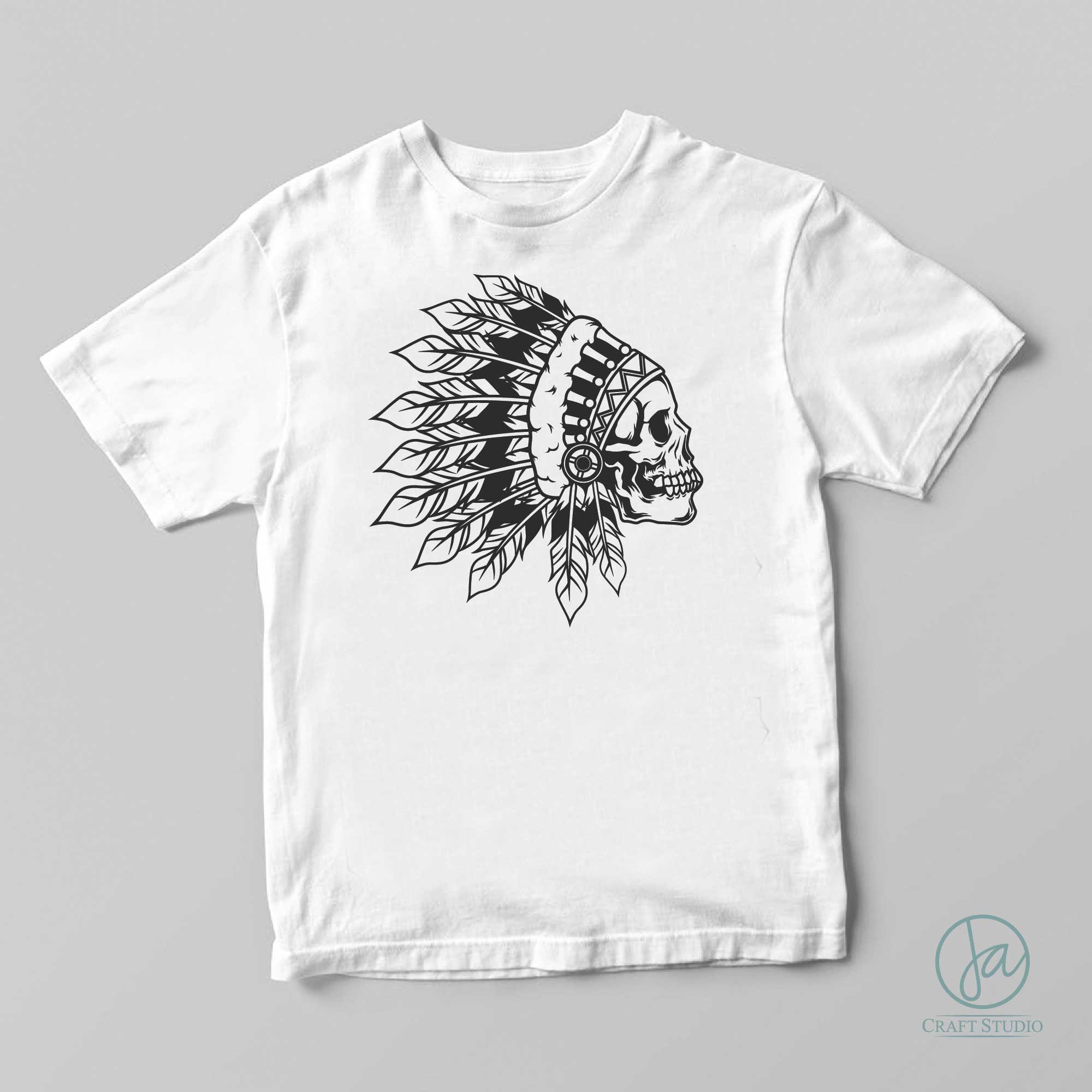 インディアン スカル SVG | ネイティブ アメリカン スカル SVG