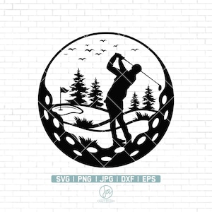 Golfing SVG | Golfer svg | Golf Ball svg | Golf Club svg | Golf Player svg | Golf Svg | Golfing Cut Files | Glowforge Files | Png Dxf Eps