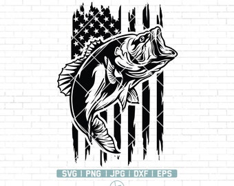 US Bass Fishing Svg | USA Bass Fish Svg | US-Flagge Bass Fish | Us Bass Angeln Svg | Bass Fish Svg | Bass Fish Clipart | Bass Fish Cut Dateien