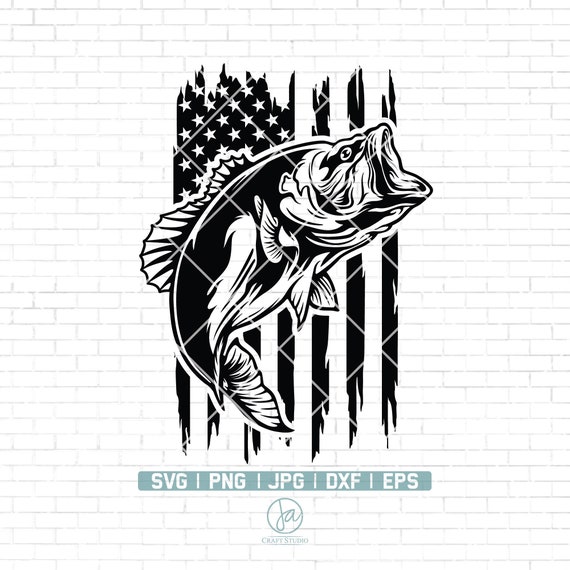 US Bass Fishing Svg | USA bass Fish Svg | US Flag Bass Fish | Us bass angling Svg | Bass Fish Svg | Bass Fish Clipart | Bass Fish Cut Files