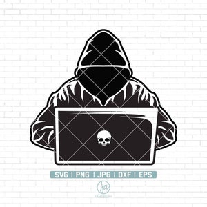 Hacker SVG | Clickbait SVG | Inkognito-Modus SVG | Genius SVG | Computer T-Shirt Aufkleber Grafiken | Cricut & Silhouette | Digitale Png Dxf Eps