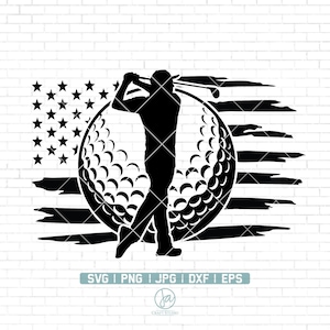 US Golf Svg / Golfing Svg / Golf Player Svg / Golf Clubs Svg / Golf Ball Svg / Golf Vector / Golf Logo / Golf Cut Files / Golf Silhouette