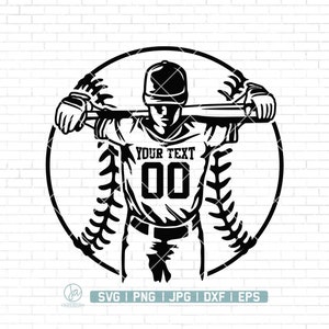 Personalized Name Svg, Baseball Player Svg, Baseball Mom Svg, Baseball Team Svg, Baseball Player Clipart, Baseball Cutfile, Png Dxf Jpg Eps