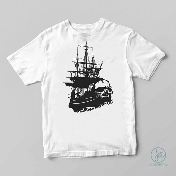 Pirate Ship Svg | Black Ship Svg | Pirate Clipart | Pirate Shirt