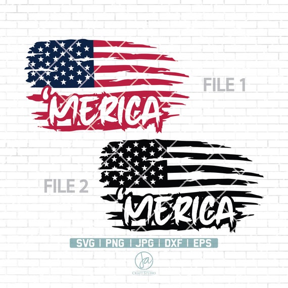 Merica Svg | 4th of July Svg | Independence Day Svg | Distressed American Flag svg | Patriotic svg | American Flag Svg | Fourth of July Svg