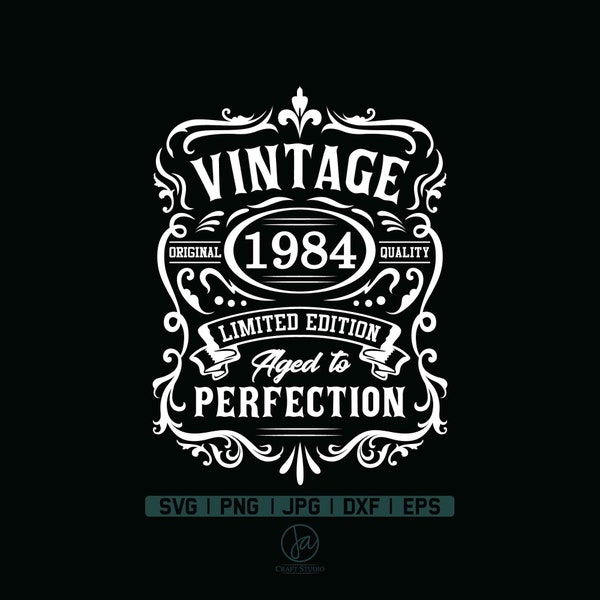 40th Birthday Svg | 40th Birthday Shirt | Vintage 1984 Svg | 1984 Aged to perfection | Aged to Perfection Svg | 40th Birthday Gift Idea