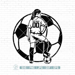 Customized Soccer Player svg | Soccer Girl Player Svg | Soccer Player Svg | Soccer Svg | Soccer Clipart | Soccer Png | Soccer Mom Cut file