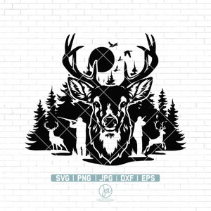 Hunting Deer Svg File | Hunting Svg | Deer hunting Svg | Outdoor Hunting Svg | Deer Hunter Svg | Hunting Shirt Svg | Deer Svg | Png Dxf Eps
