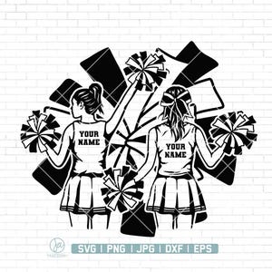 2 Cheerleader Svg | Personalized Name | Cheerleader Name Svg | Cheer Dance Svg | Cheerleader Shirt | Cheer Clipart | Cheer Png | Png Dxf Eps