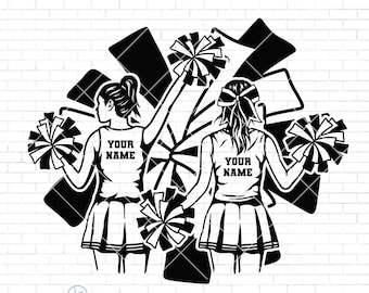 2 Cheerleader Svg | Personalized Name | Cheerleader Name Svg | Cheer Dance Svg | Cheerleader Shirt | Cheer Clipart | Cheer Png | Png Dxf Eps