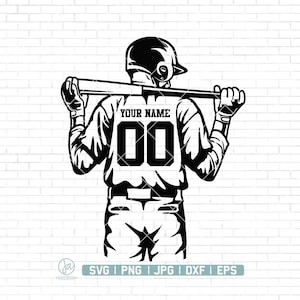 Personalized Name Svg, Baseball Player Svg, Baseball Mom Svg, Baseball Team Svg, Baseball Player Clipart, Baseball Cutfile, Png Dxf Jpg Eps