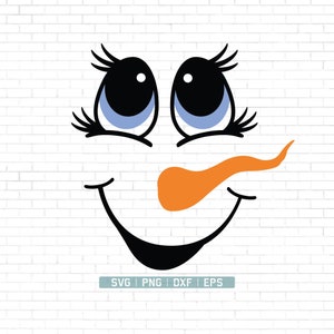 Visage de bonhomme de neige Svg | Ensemble bonhomme de neige Svg | Noël bonhomme de neige Svg | Mignon bonhomme de neige SVG | Fichiers de coupe de bonhomme de neige | Fichiers de découpe de silhouette de Noël