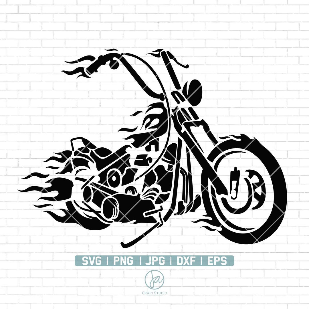 Flaming Motorbike Svg Motorbike Svg Motorcycle Svg Flaming Motorcycle ...