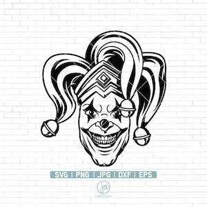 Scary Clown Svg Evil Clown Svg Clown Clipart Clown Png Halloween Clown