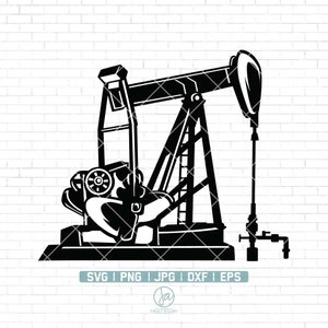 Oil Rig Svg | Oil Derrick Svg | Oil Field svg | Oil Pump Svg | Oil Drilling svg | Oil Rig Svg Cut Files for Cricut | Png Dxf Jpg Eps