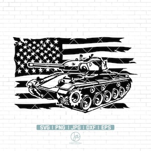US Military Tank SVG | United States Army Svg | Veteran Soldier Svg | Marine War Vehicle | Cricut & Silhouette | Printable | Png Dxf Eps