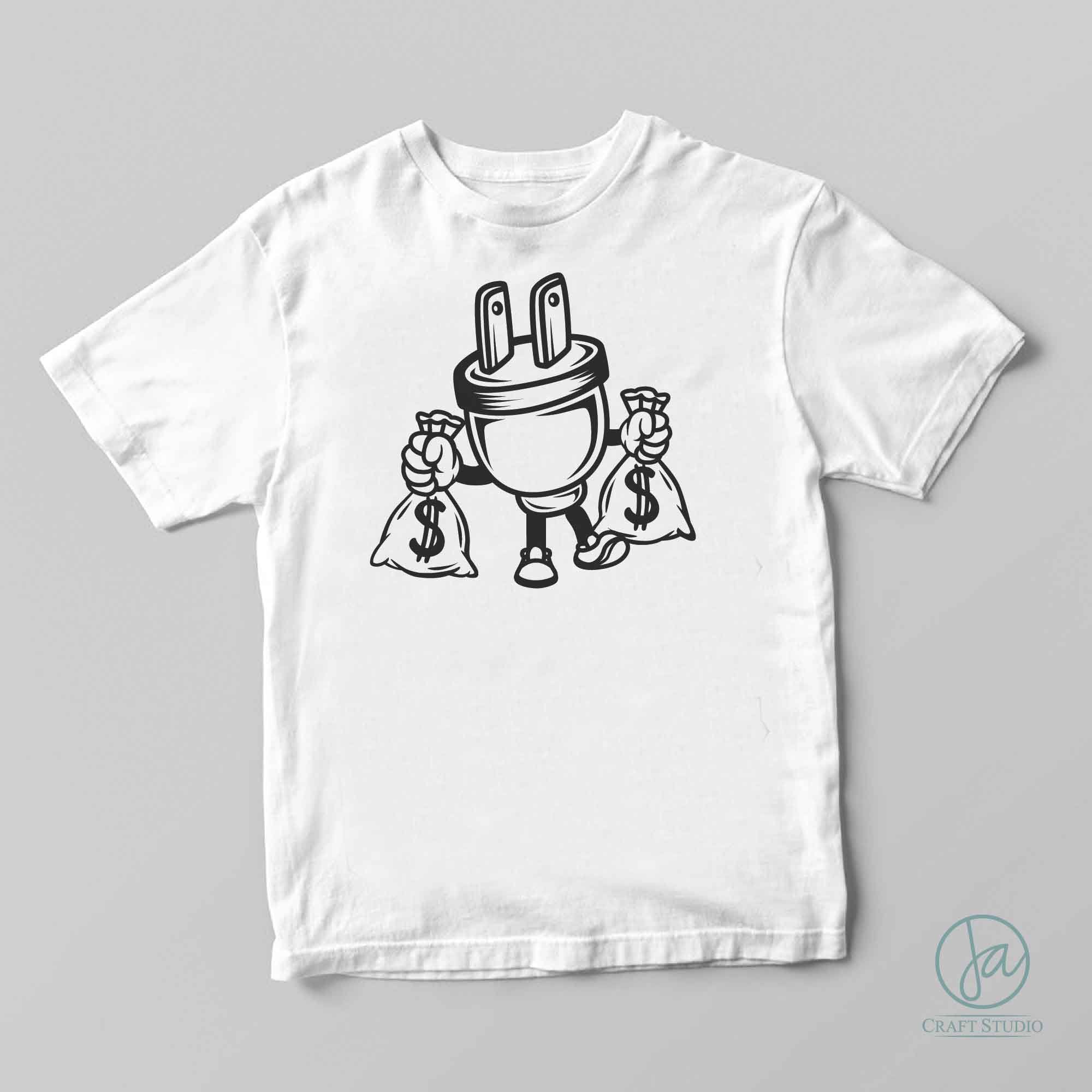 Electrical Plug Money Bag SVG | Hip Hop Rapper Gangster Svg