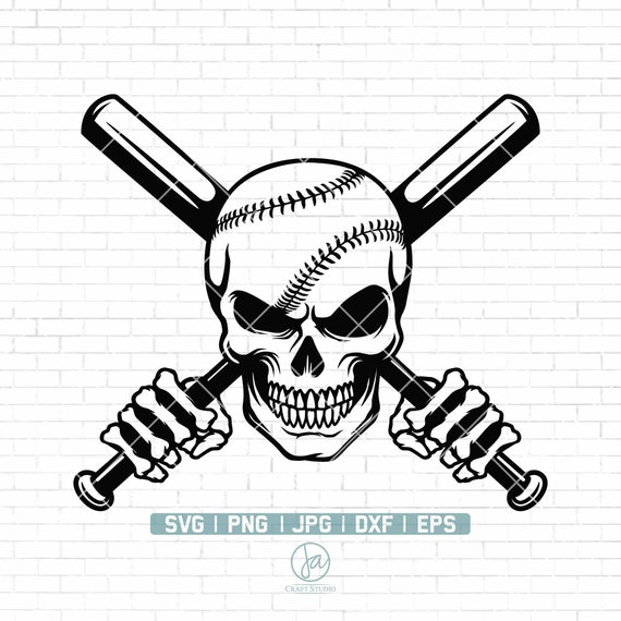 Drawing & Illustration Baseball Skull Svg Skull Baseball Svg Softball