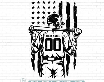 Personalized Name Svg, US Baseball Player Svg, Baseball Mom Svg, Baseball Team Svg, Baseball Player Clipart, Baseball Cutfile, Png Dxf Eps