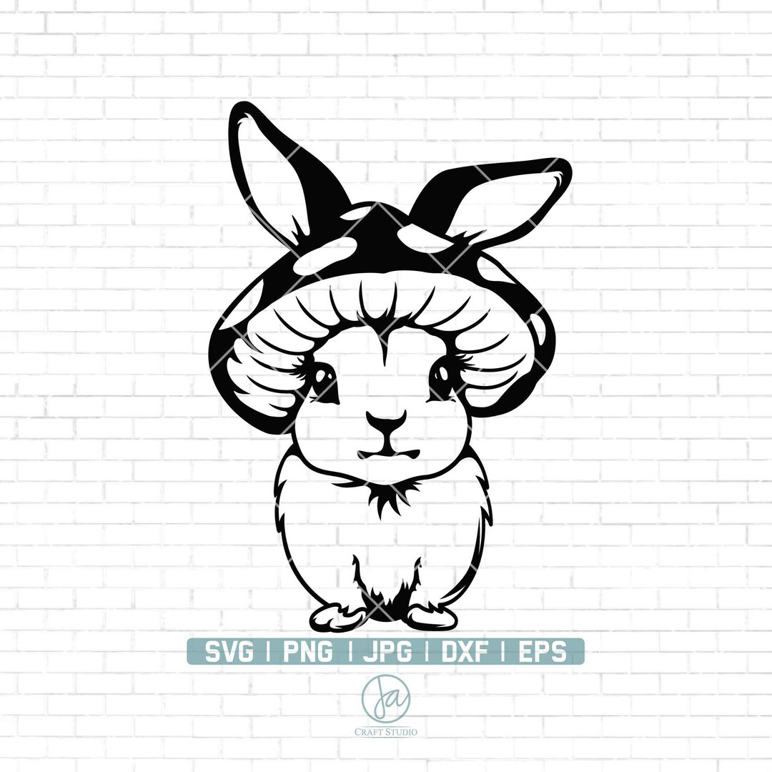 Mushroom Rabbit Svg | Cute Easter Bunny Svg | Bunny Svg | Spring Bunny ...