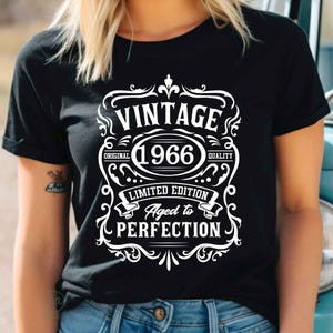 60th Birthday Svg | 60th Birthday Shirt | Vintage 1966 Svg | 1966 Aged to perfection | Aged to Perfection Svg | 60th Birthday Gift Idea image 2