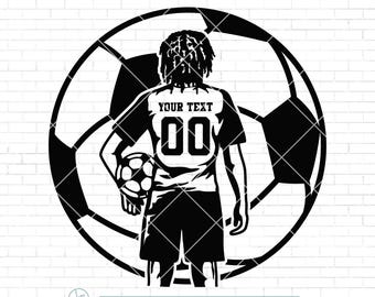 Fotbollsspelare Svg Png, Personligt Namn Svg, Fotboll Svg, Fotboll Clipart, Fotboll Png, Fotboll Pojke Cutfile, Sublimeringsdesign, Png Dxf Eps