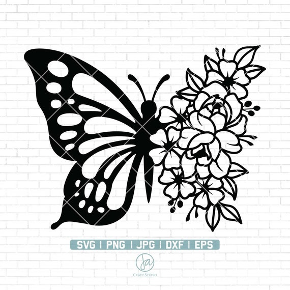 Butterfly Svg, Floral Butterfly Svg, Butterfly Flower Svg, Butterfly ...