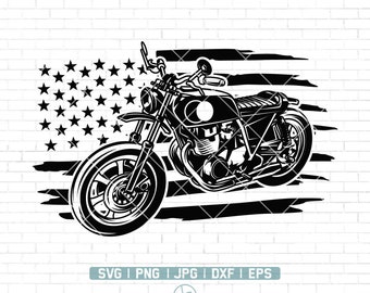 US Motorcycle svg / Big Bike Rider svg / moto cricut / moto vettoriale / moto svg / file svg / svg per Cricut silhouette / png dxf